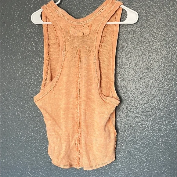 We The Free Orange Crop distressed Tank Top small - Picture 4 of 11